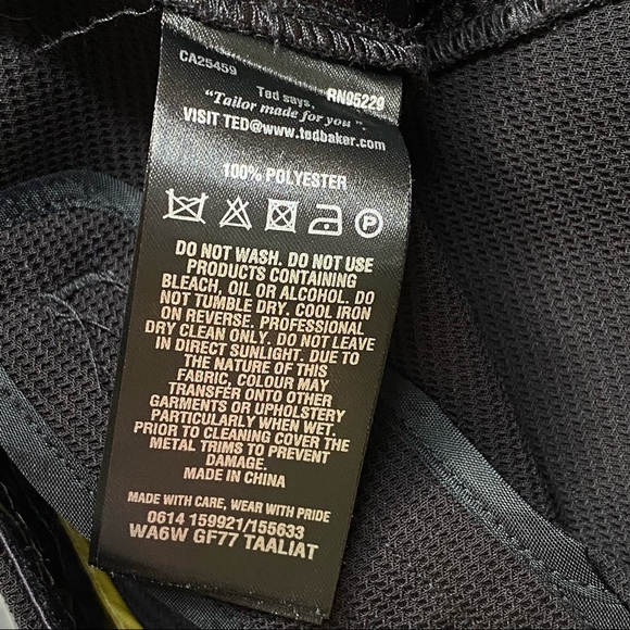 Ted baker taaliat black skinny textured dress pants slacks trousers - Picture 10 of 15